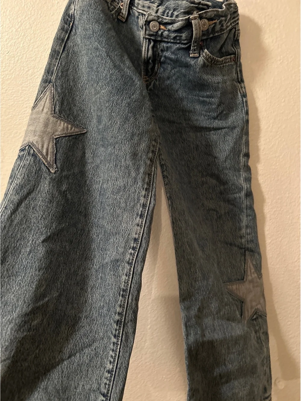 Old Navy Girls' High Rise Super Blouson Wide Leg Jeans Size 7